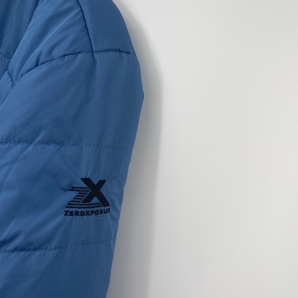 Zeroxposur Blue Quilted Hooded Warm Winter Puffer Coat Size L - Picture 2 of 5